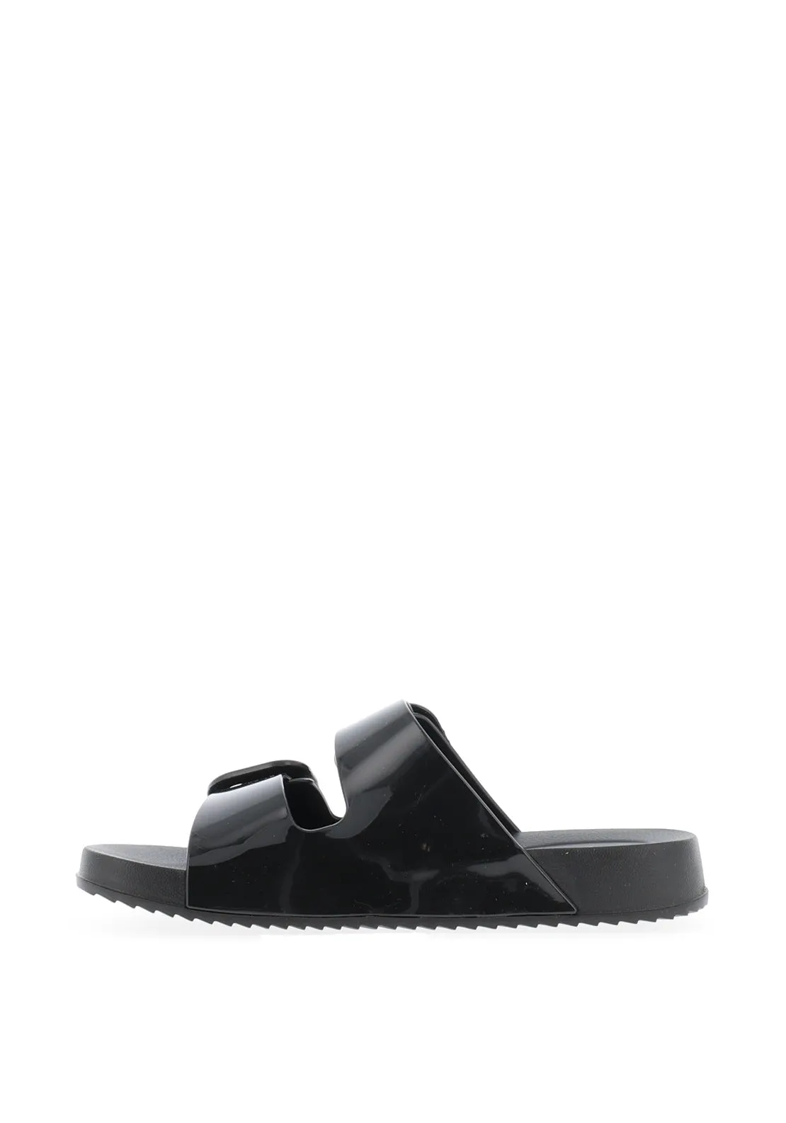 Igor Havana Patent Mule Sandals, Black