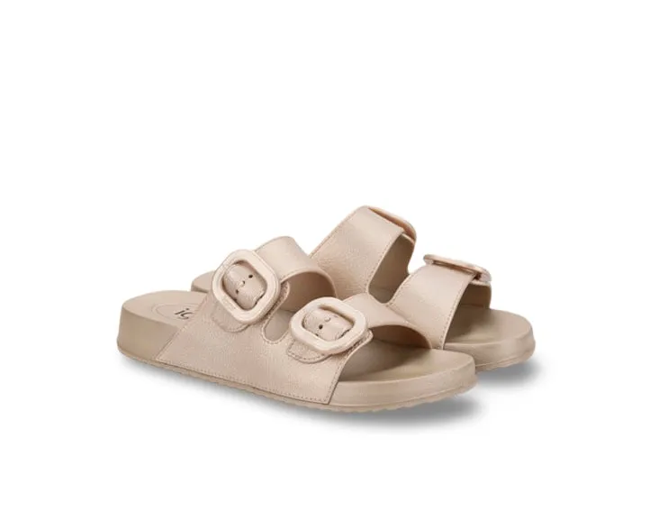Igor Ladies Strap Mule Sandal Habanna Metal S10345-388