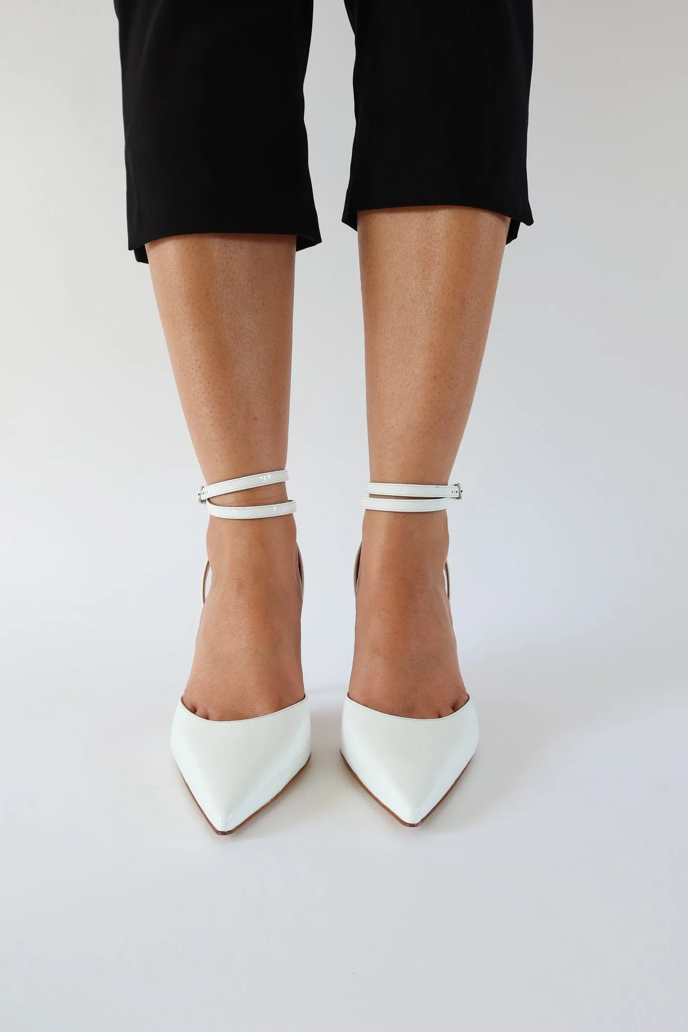 iris patent white pump