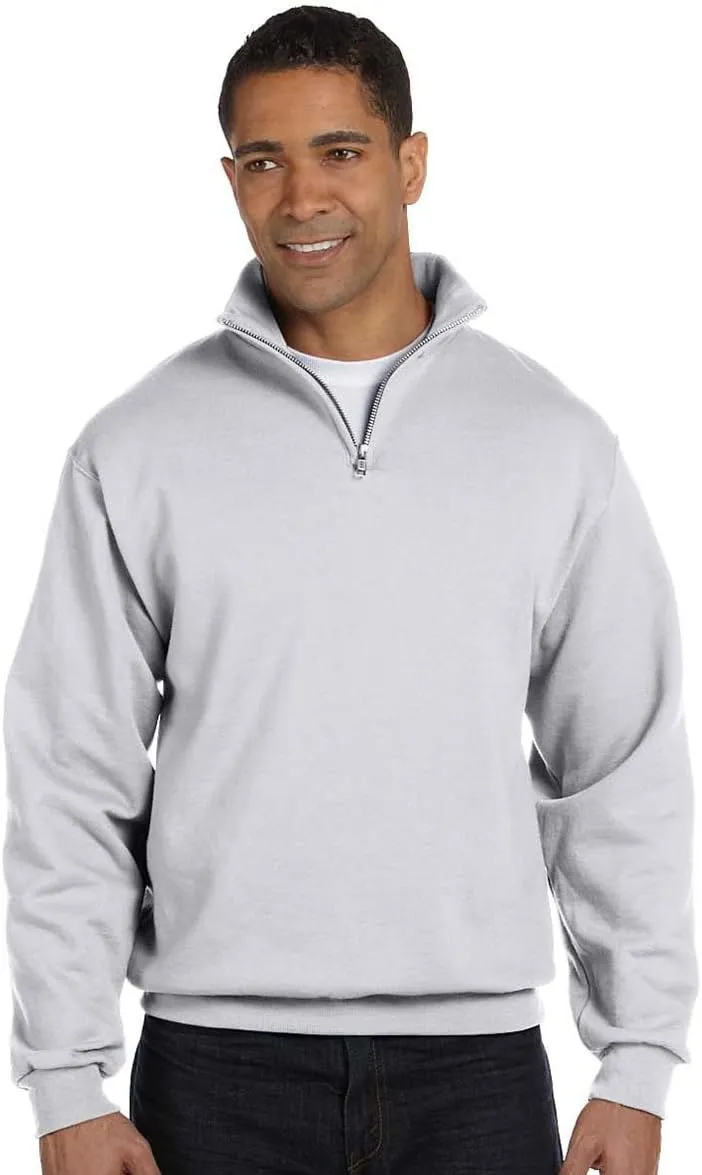Jerzees Adult 8 oz. NuBlend® Quarter-Zip Cadet Collar Sweatshirt S ASH