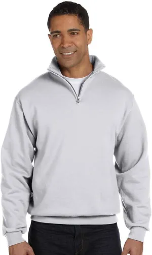 Jerzees Adult 8 oz. NuBlend® Quarter-Zip Cadet Collar Sweatshirt S ASH