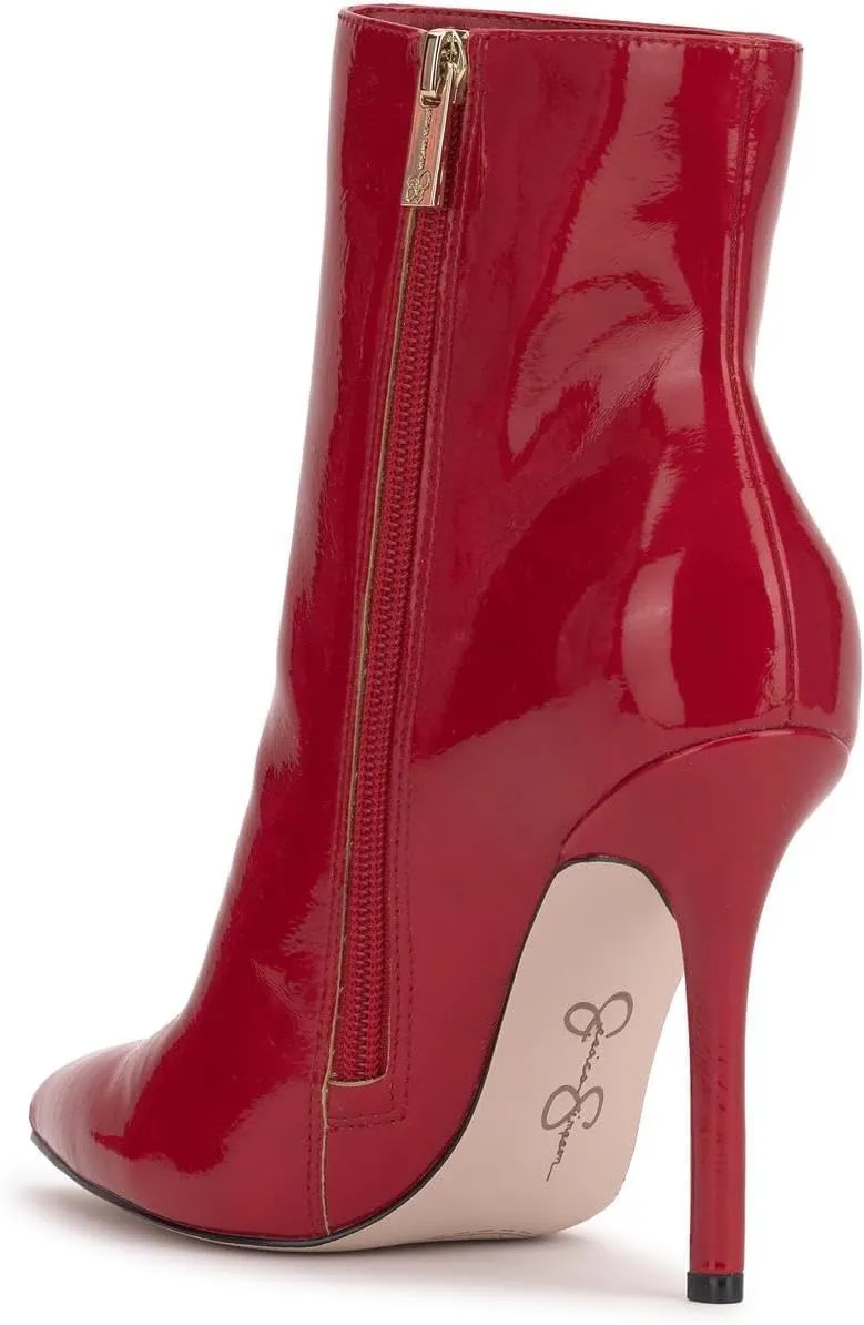 Jessica Simpson Womens Lyren Patent Pointed Toe Ankle Boots