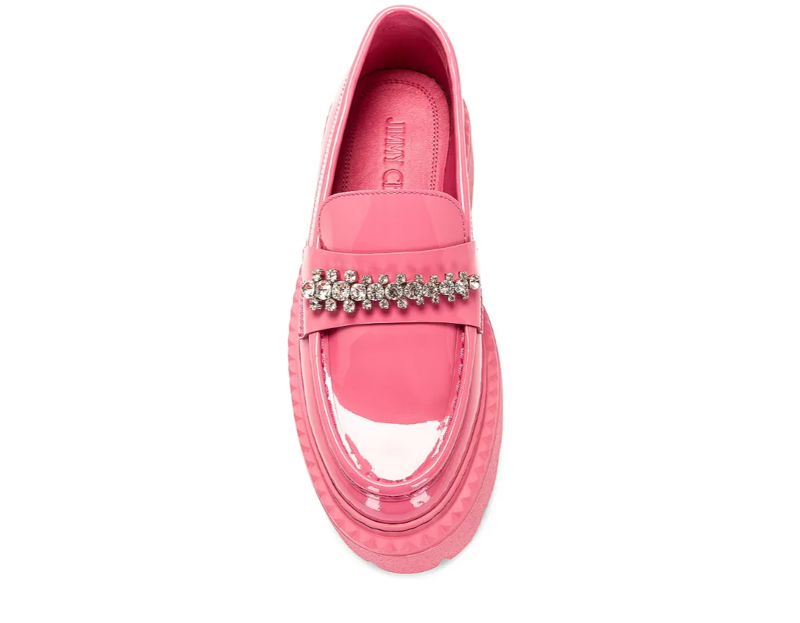 JIMMY CHOO Bryer Flat Patent Leather Loafer