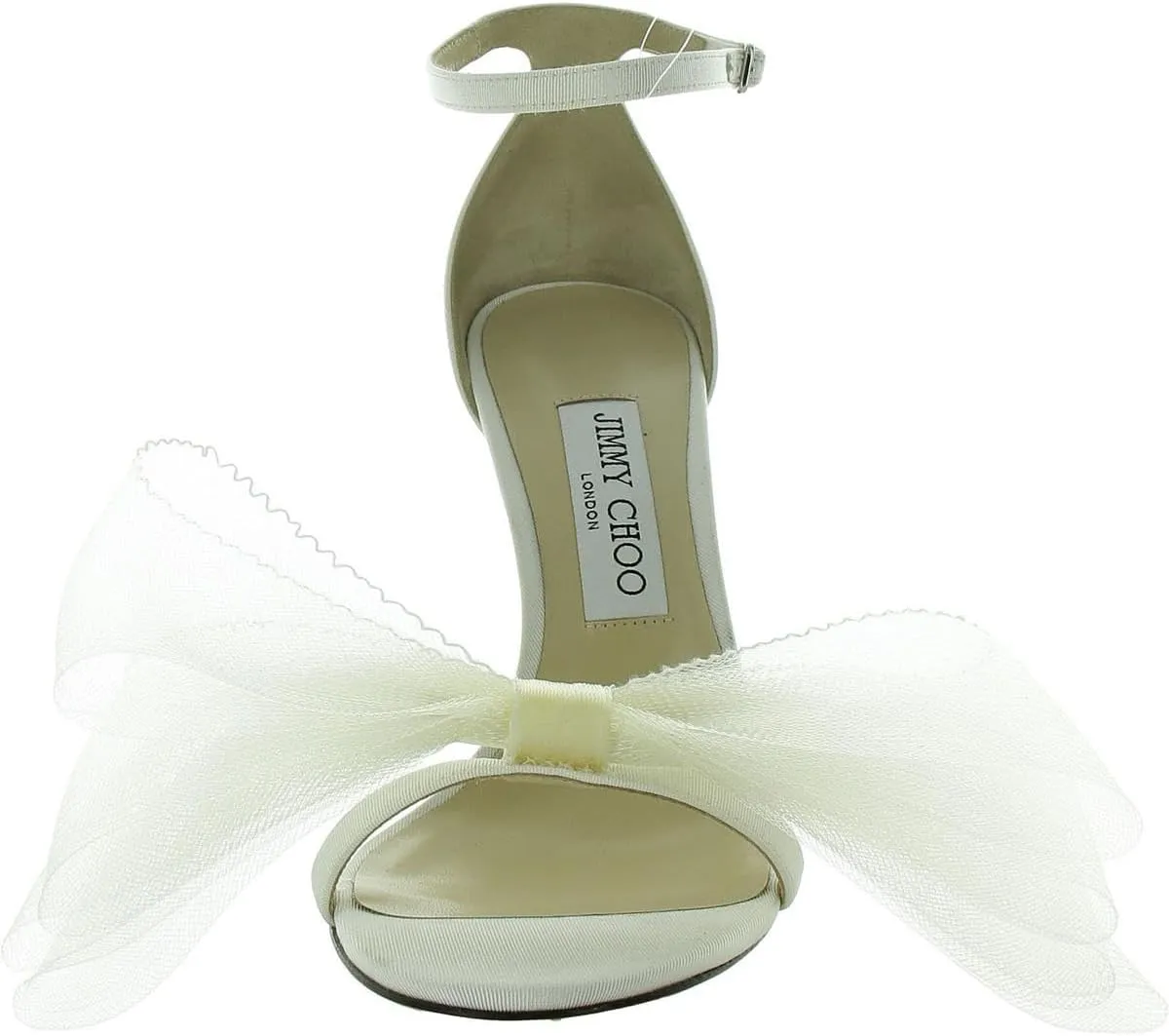 Jimmy Choo Womens Aveline 100 Bow Ankle Strap Heels