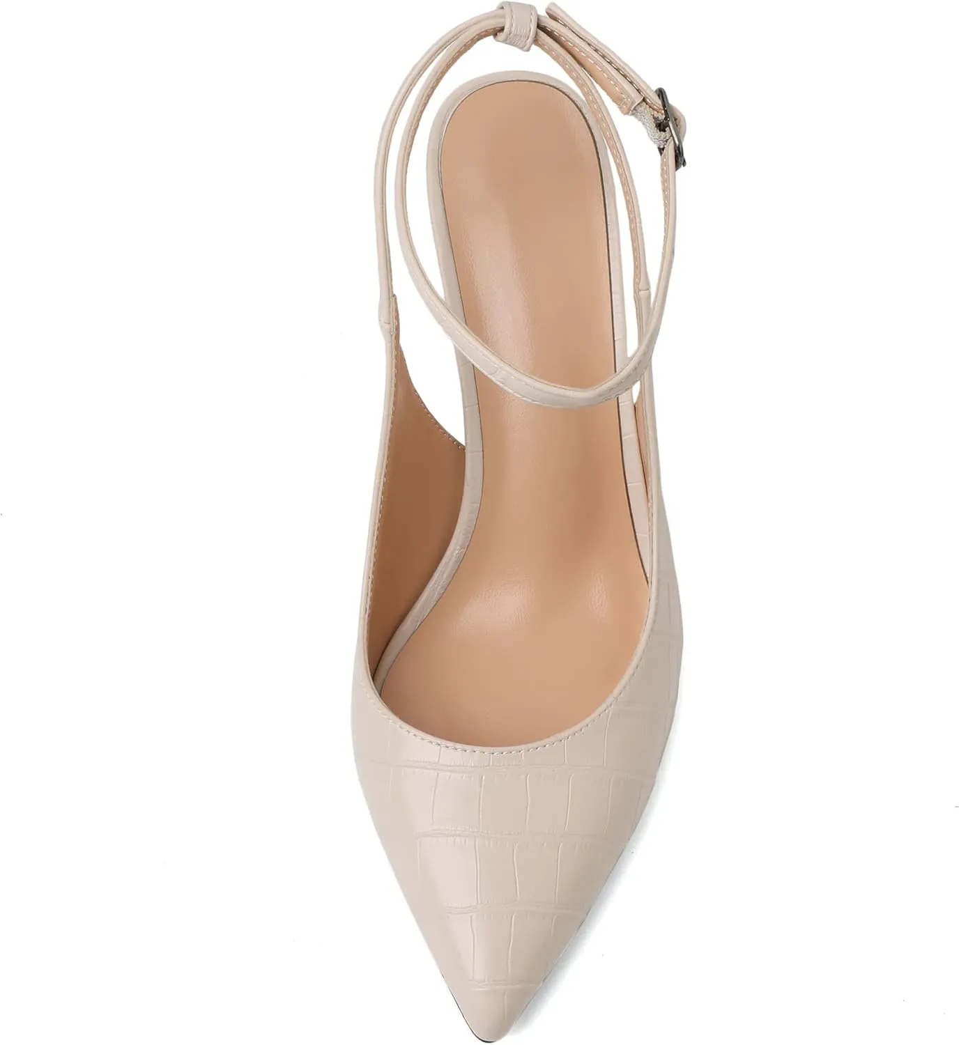 Joseywade Women Slingback Heels Stiletto High Heel Pumps Heeled Sandals Closed Pointed Toe Adjustable Ankle Strap Dress Shoes