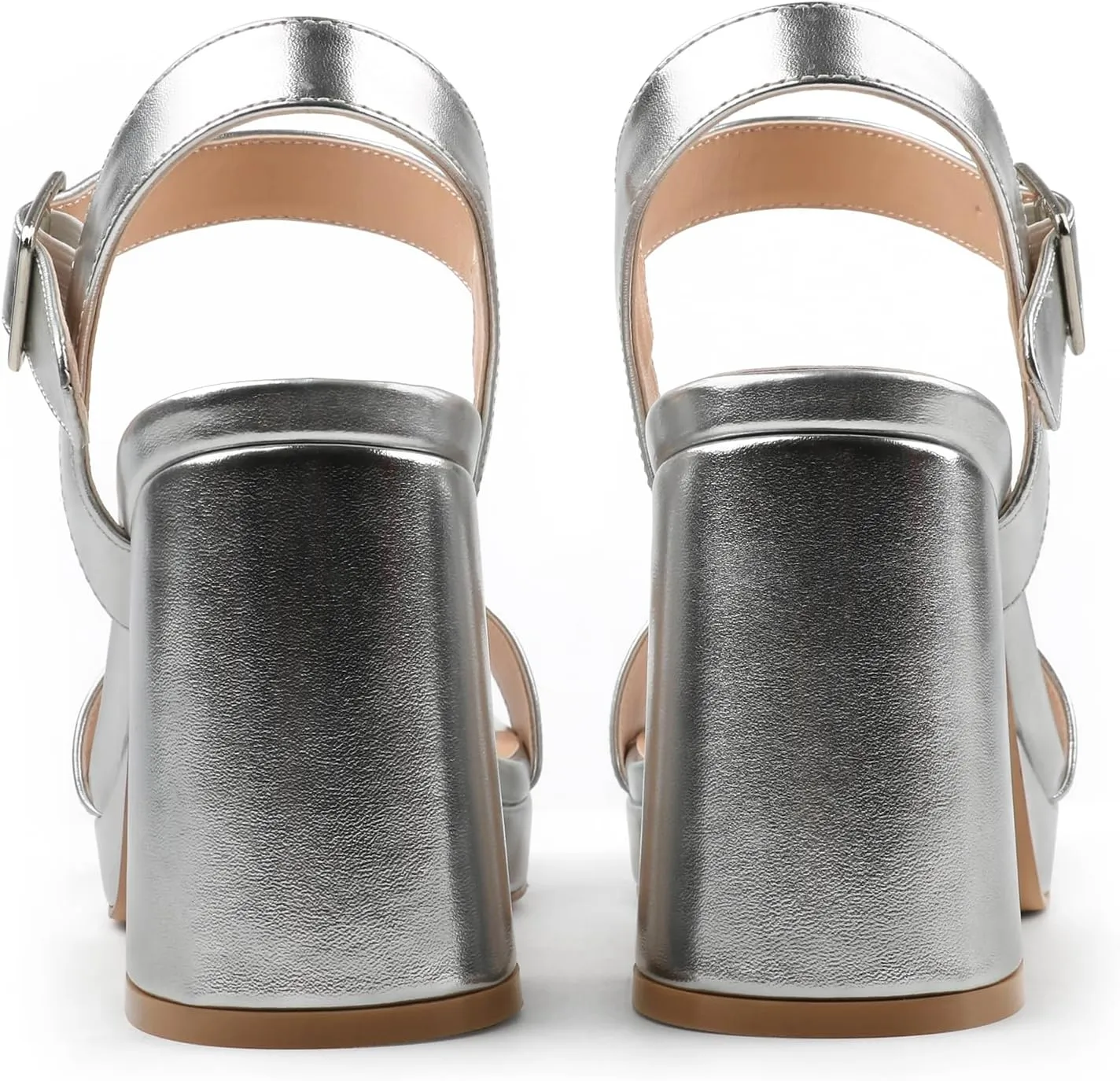 JOY IN LOVE Women's Chunky Platform High Heels Ankle Strap Block Heel Sandals