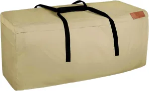 K-Musculo Outdoor Cushion Storage Bag, Waterproof Upgrade 420D Oxford Cloth with Handles Protective Zipper,Patio Cushion Storage Bag(khaki 60" x 20" x 28")