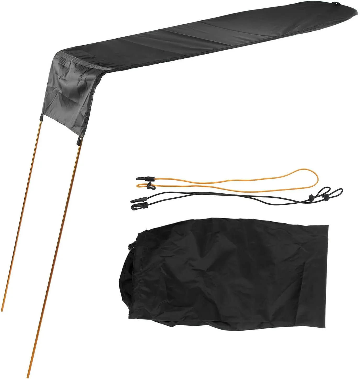 Kayak Sun Shade Canopy Water Proof Sun Shade Portable Foldable Kayak Umbrella Canoe Awning Set Kayak Canoe Sunshade Accessories Canopy for Kayak Outdoor Boat Canoe Fishing