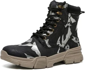 KEHAIOO Unisex Hiking Tactical Boots, Winter Snow Boot, Waterproof Mountain Trekking Military Shoes