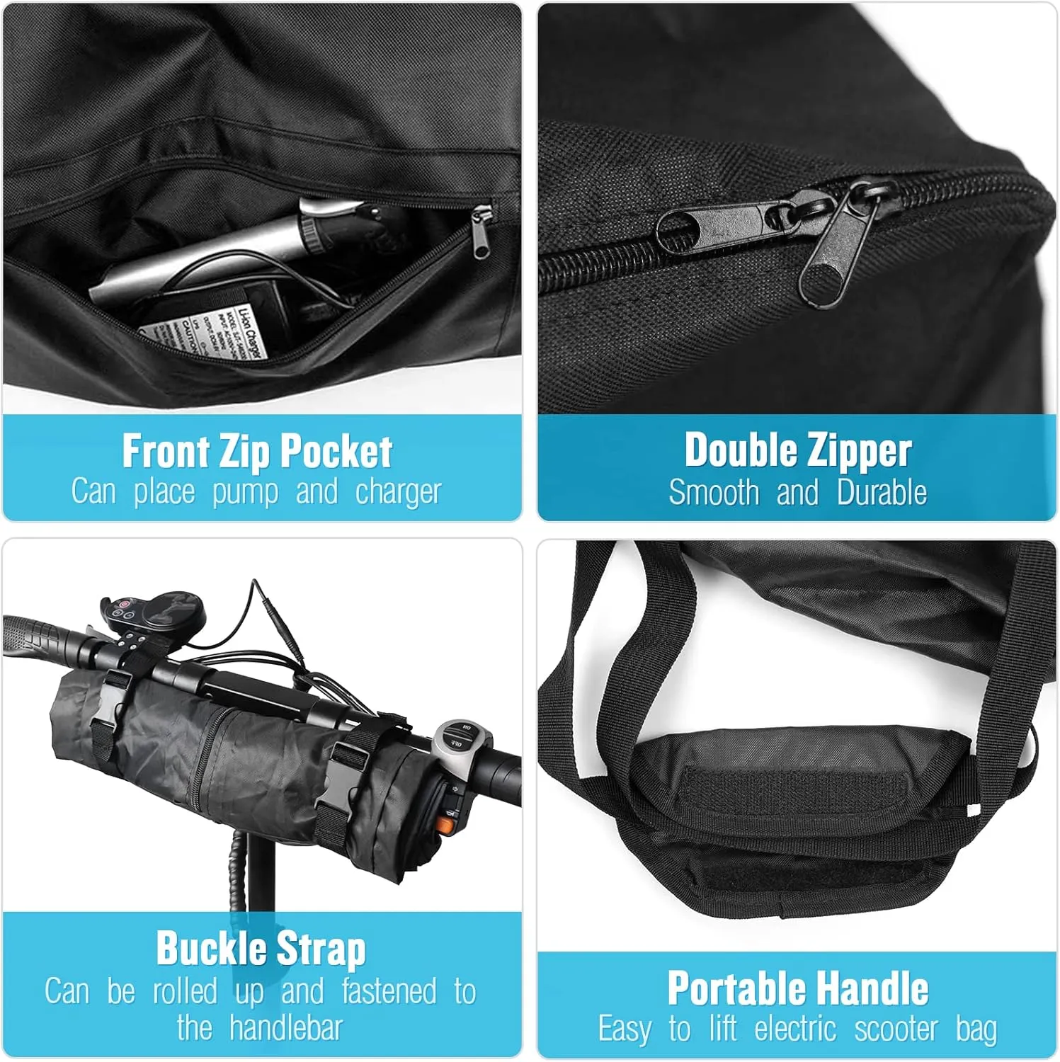 Kingling Electric Scooter Bag, Waterproof Electric Scooter Storage Bag Scooter Accessories, Outdoor Electric Scooter Backpack
