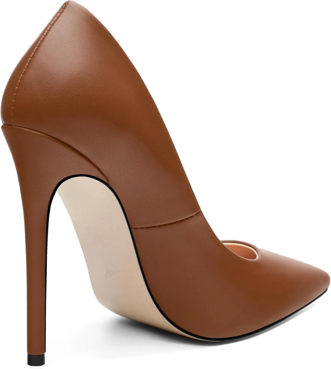 KUOARN Heels for Women Stiletto High Heel Pointed Closed Toe 4.7 Inch Slip on Pumps Sexy Dating Party Evening Dress Shoes