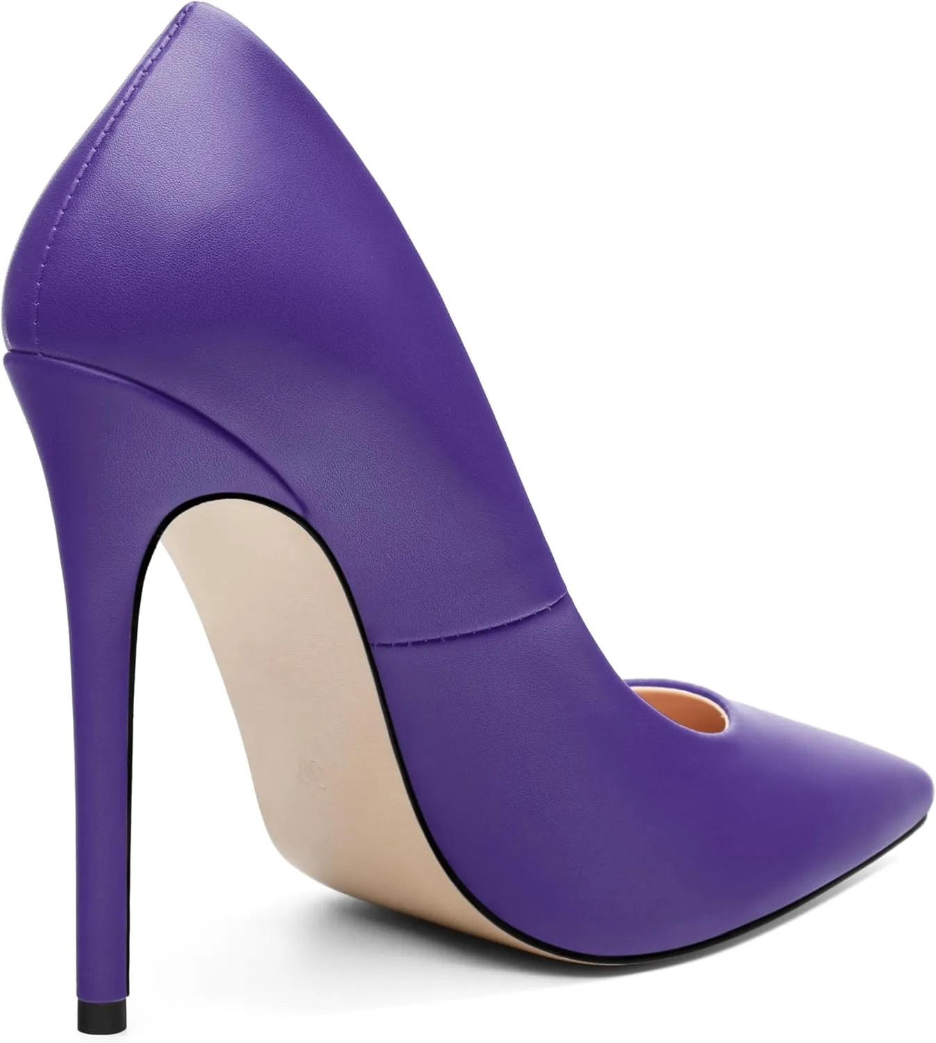 KUOARN Heels for Women Stiletto High Heel Pointed Closed Toe 4.7 Inch Slip on Pumps Sexy Dating Party Evening Dress Shoes