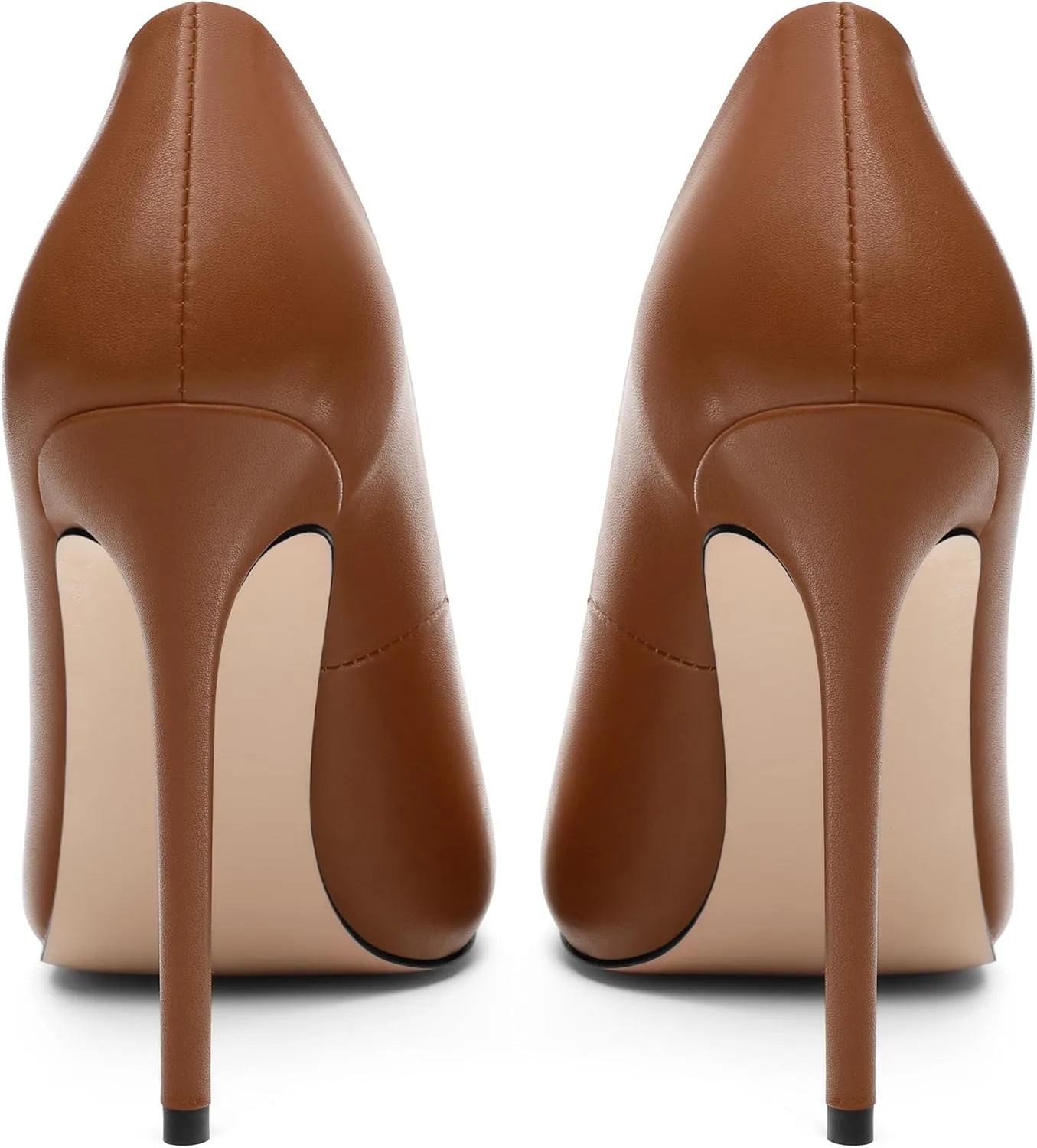 KUOARN Heels for Women Stiletto High Heel Pointed Closed Toe 4.7 Inch Slip on Pumps Sexy Dating Party Evening Dress Shoes