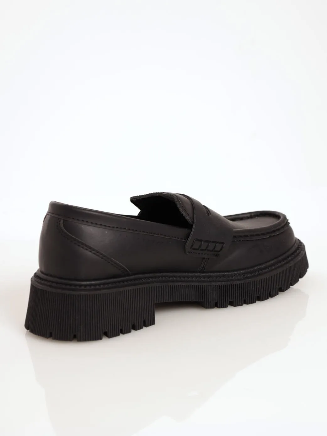 Ladies Crickle Patent Penny Loafer - Black
