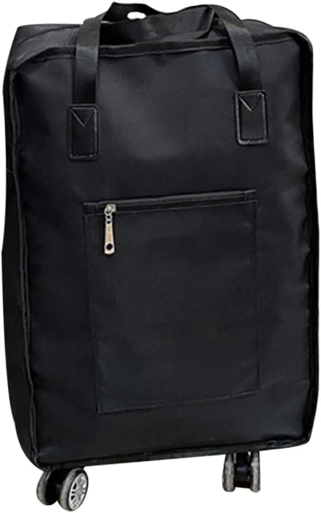 Large Capacity Oxford Cloth Travel Bag Folding Suitcase Wheels Storage for Clothing and Shoes
