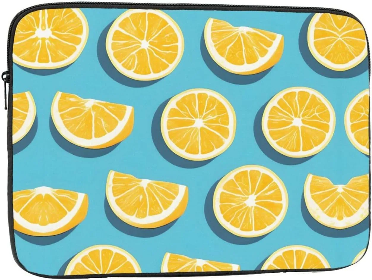 Lemon Wedges Prints Portable Laptop Sleeve Case 17 inch, Ideal for Men and Women's Business Travel, and Office Use