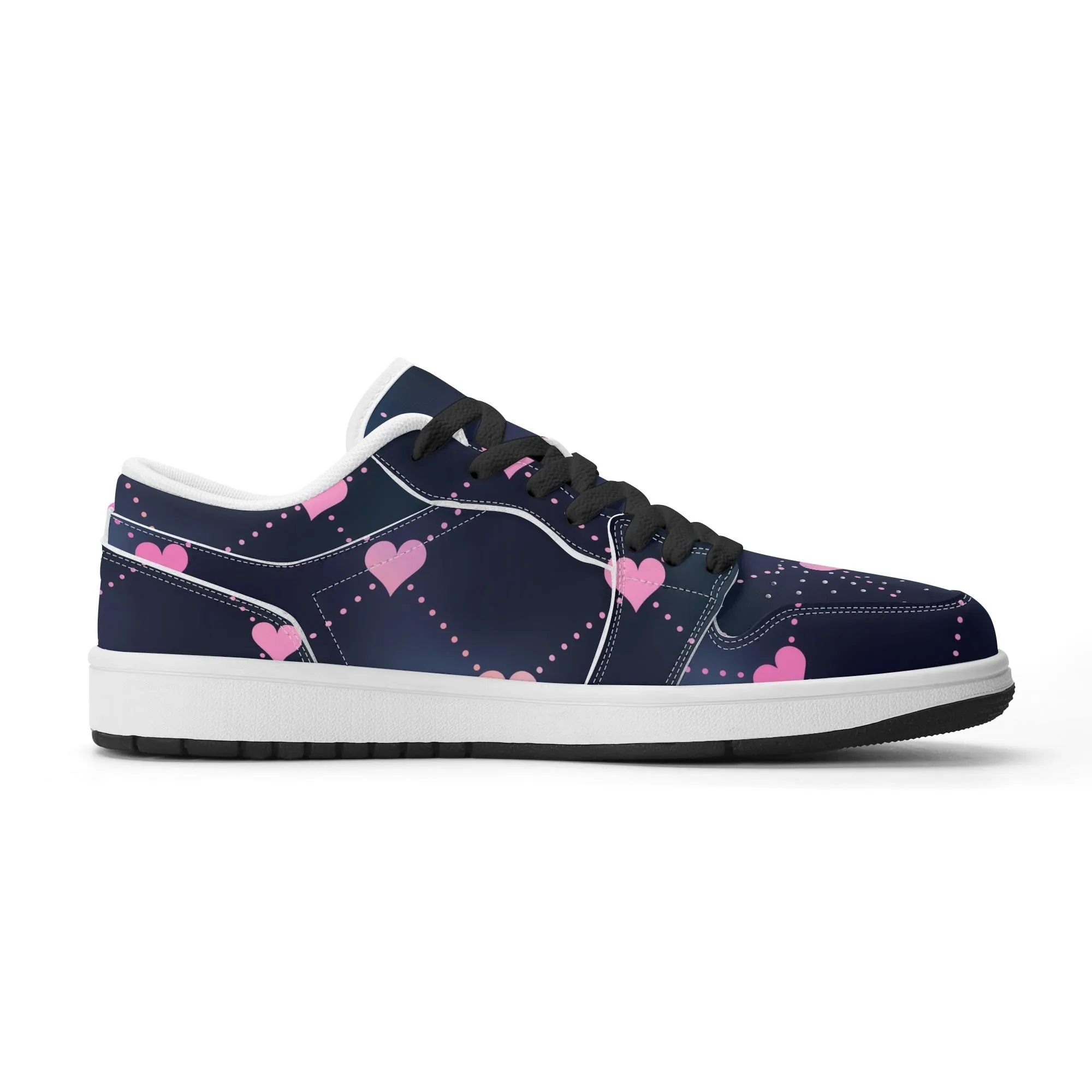 Lined Hearts Low Top Leder Sneaker für Herren