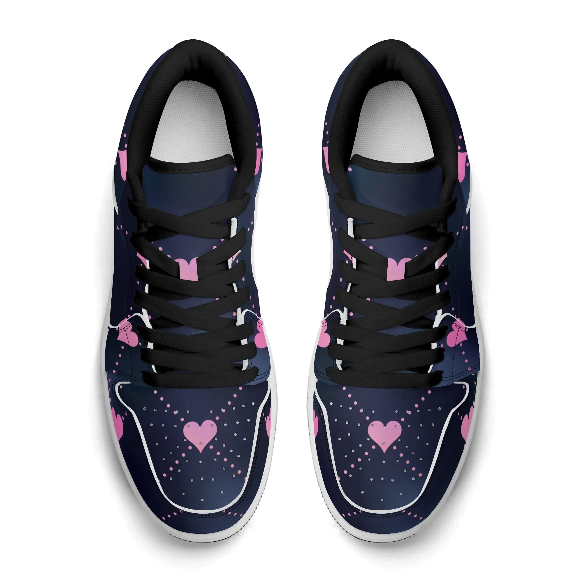 Lined Hearts Low Top Leder Sneaker für Herren