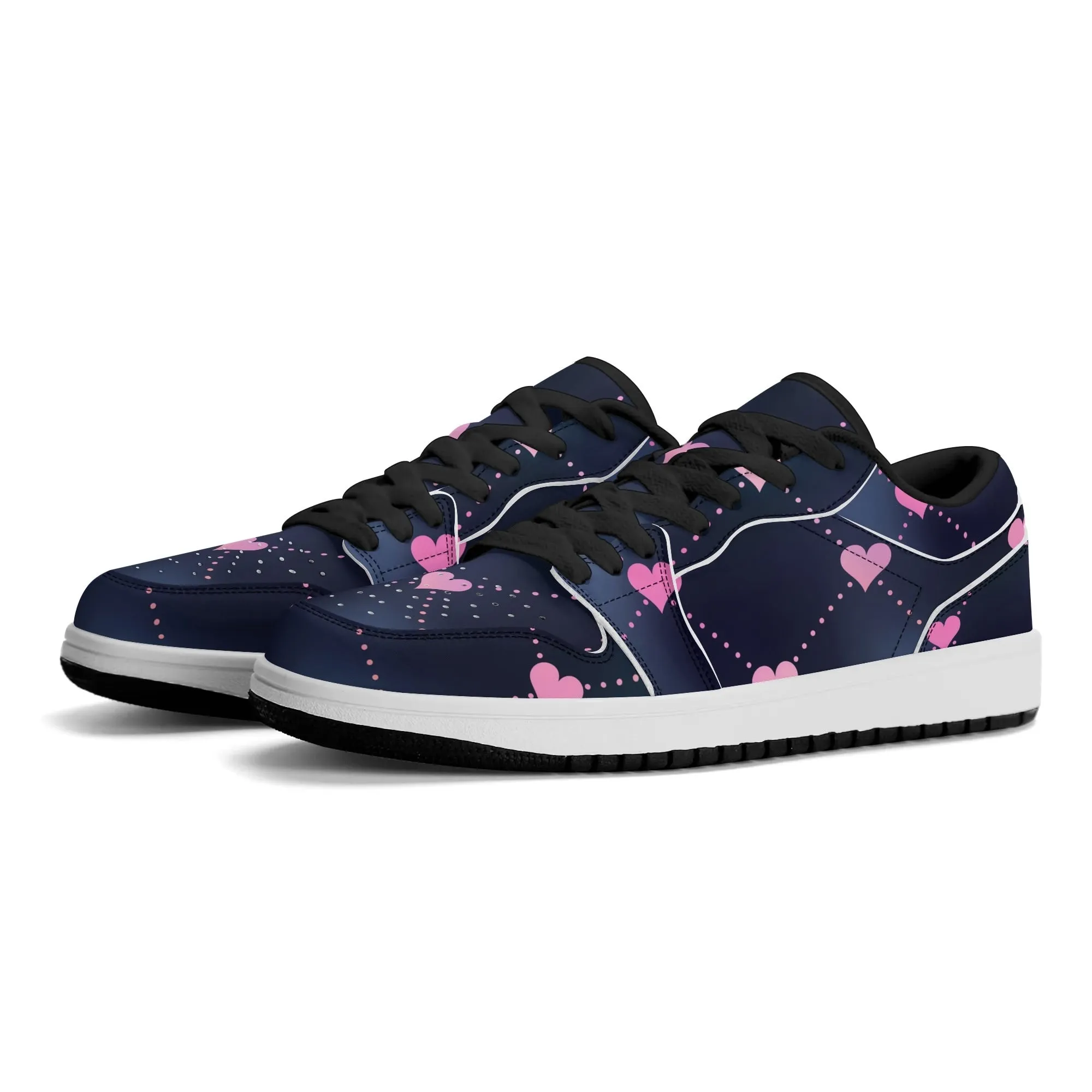 Lined Hearts Low Top Leder Sneaker für Herren