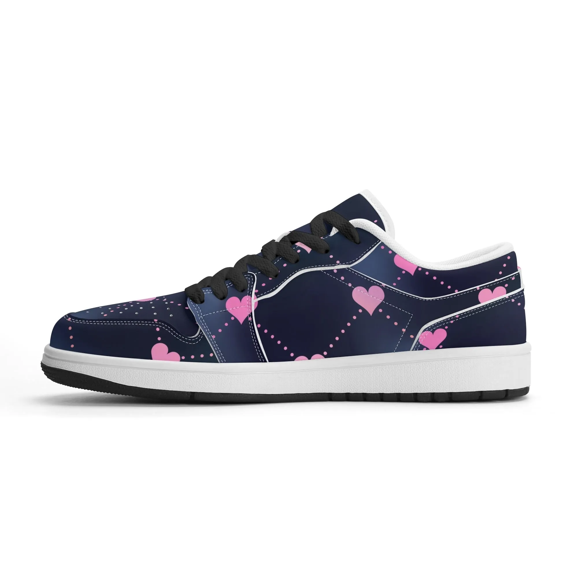 Lined Hearts Low Top Leder Sneaker für Herren