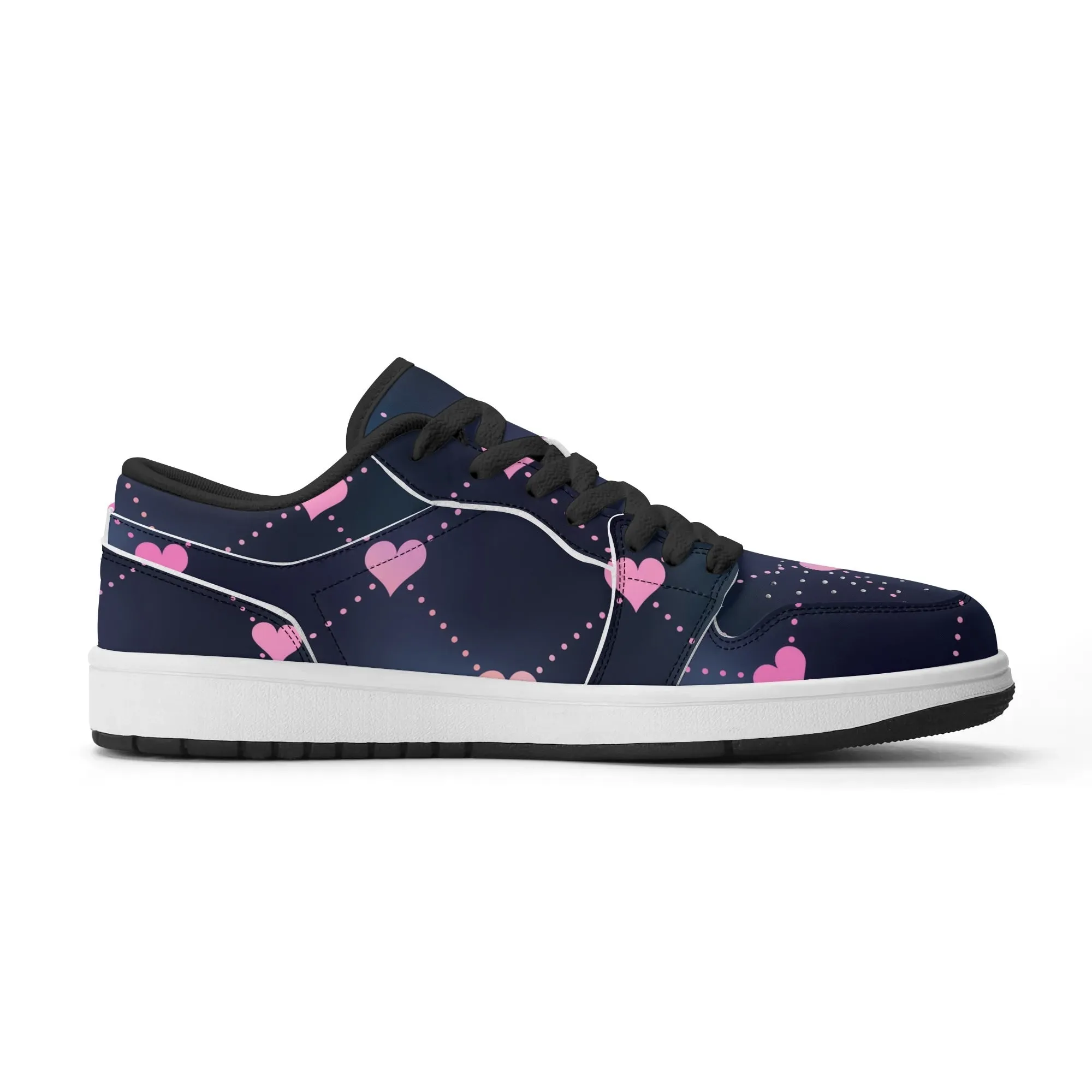 Lined Hearts Low Top Leder Sneaker für Herren