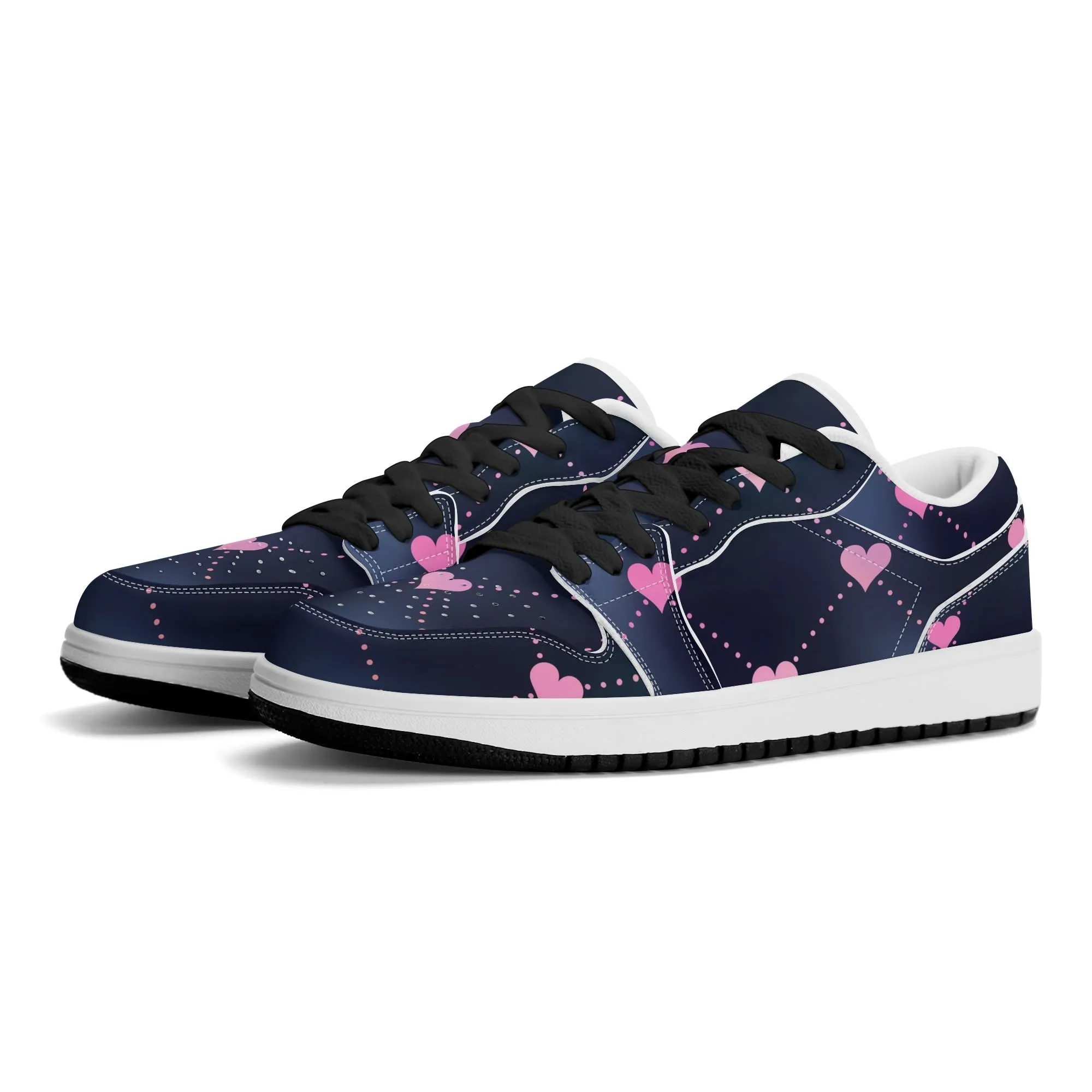Lined Hearts Low Top Leder Sneaker für Herren