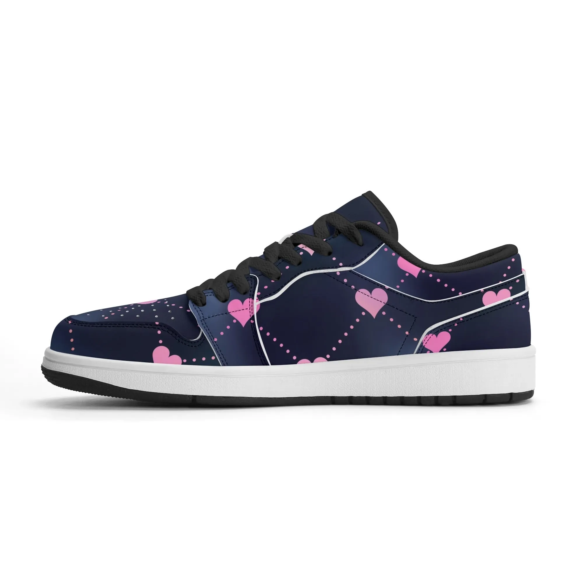 Lined Hearts Low Top Leder Sneaker für Herren