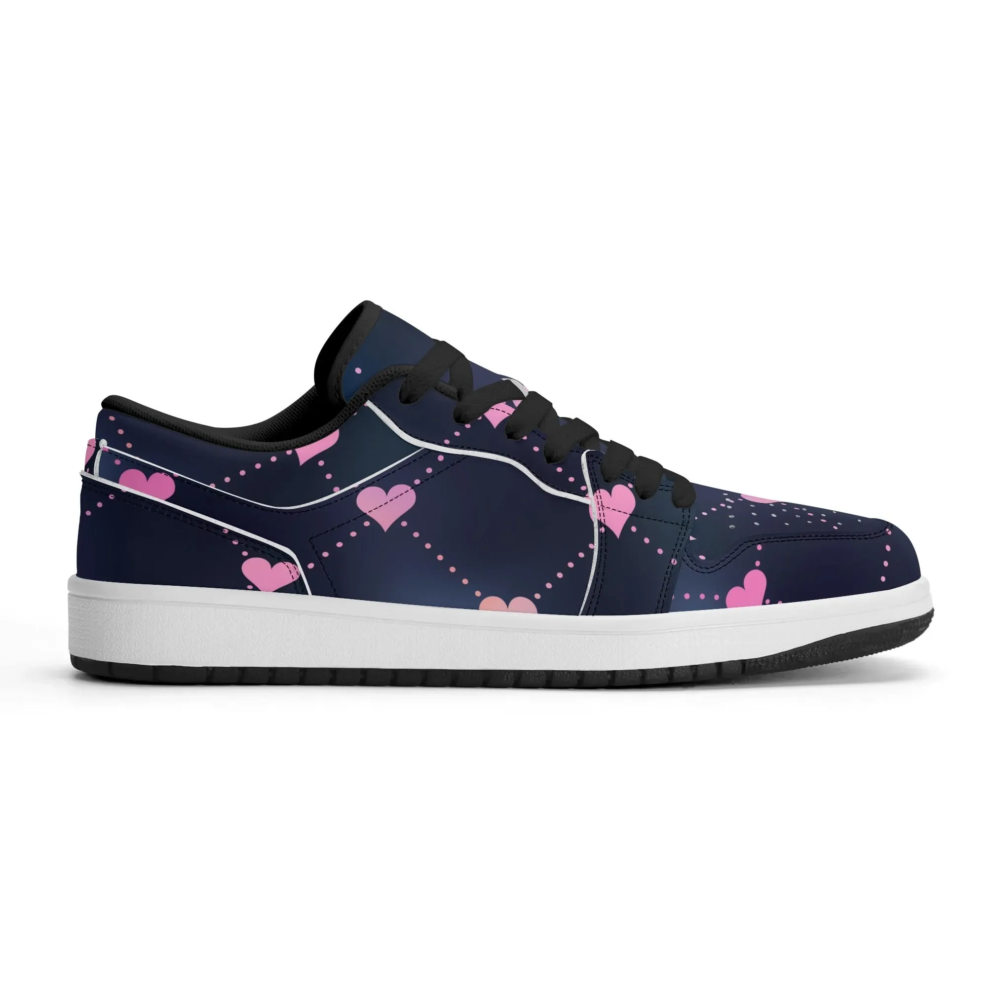 Lined Hearts Low Top Leder Sneaker für Herren