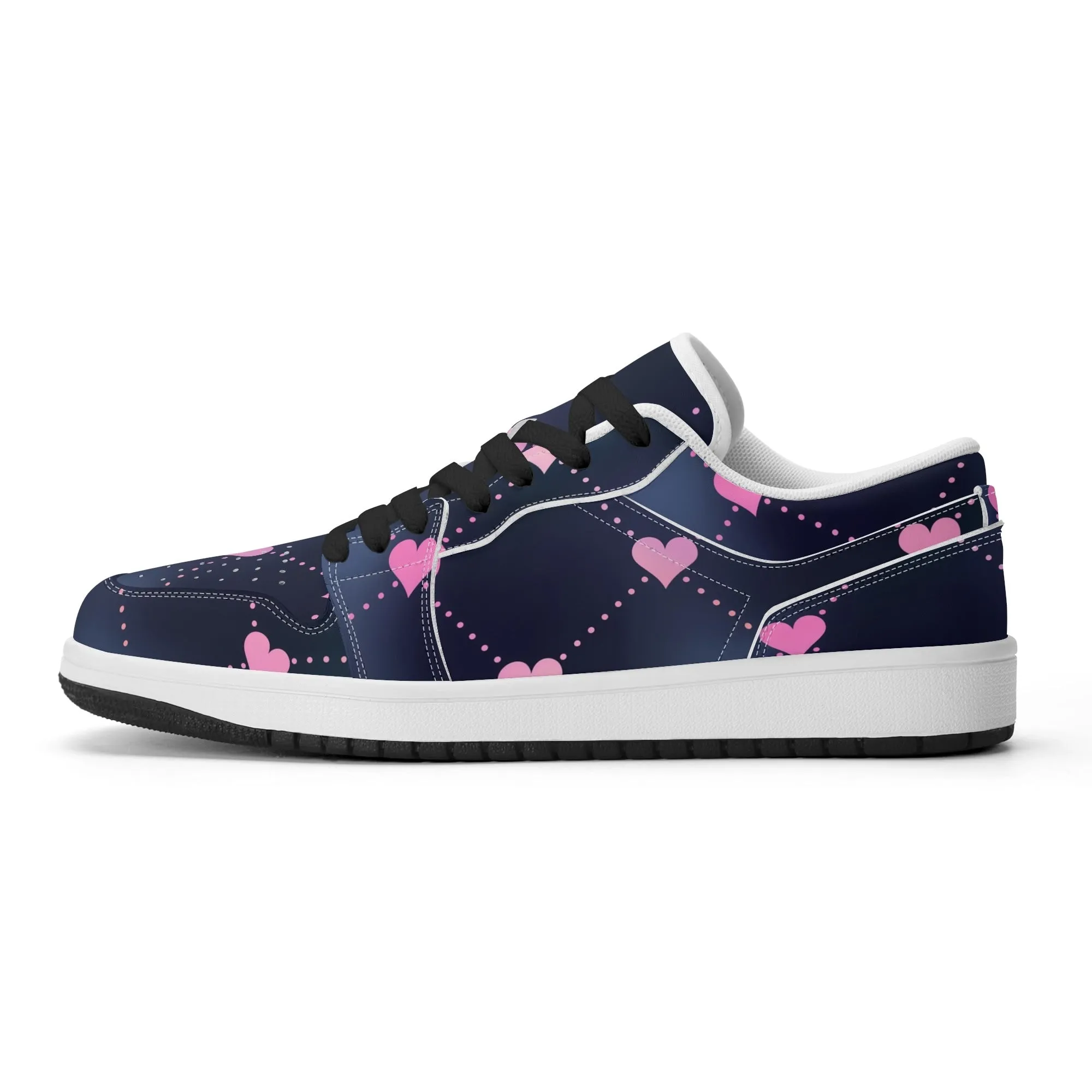 Lined Hearts Low Top Leder Sneaker für Herren