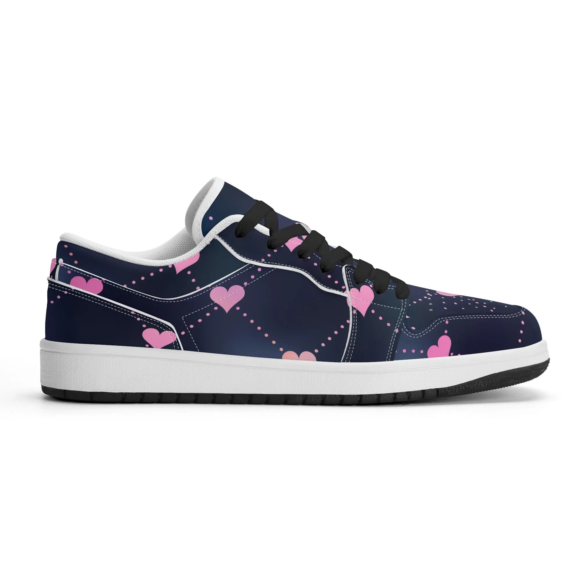Lined Hearts Low Top Leder Sneaker für Herren