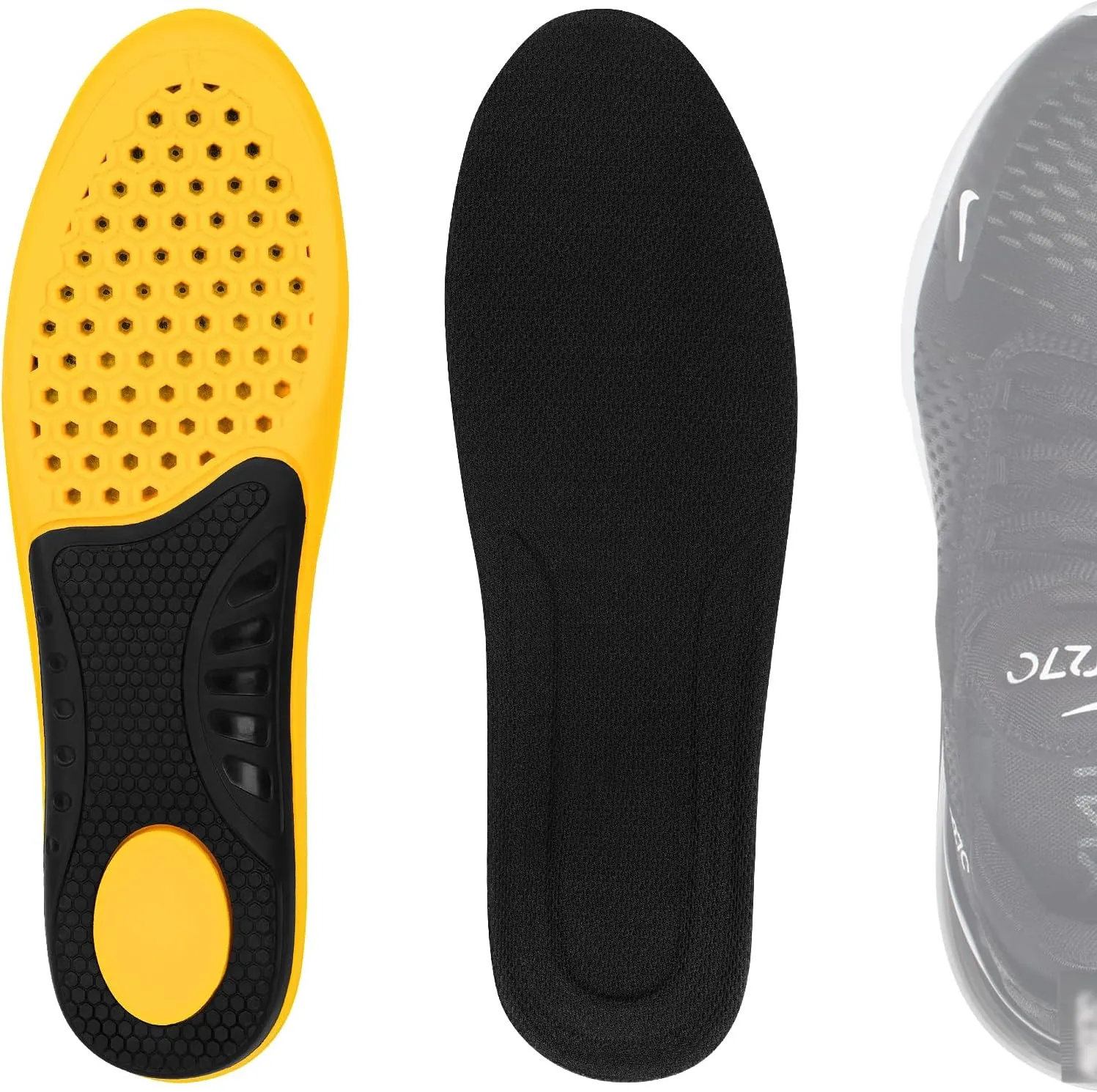 Linkidea 2 Pairs Arch Support Shoe Insoles Compatible with Nike Dunk Low, TR3, 1 '07 LV8, Replacement Shoe Inserts, Shock Absorption and Cushioning for Feet Relief (US Men 5.5-6.5/Women 7-8)