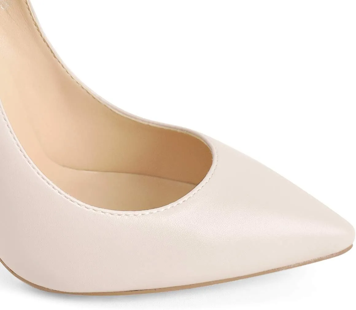 LISHAN Women's Sexy Pointed Toe Stiletto Pumps,Slip On Patent Leather High Heels,Wedding Dress Formal Shoes