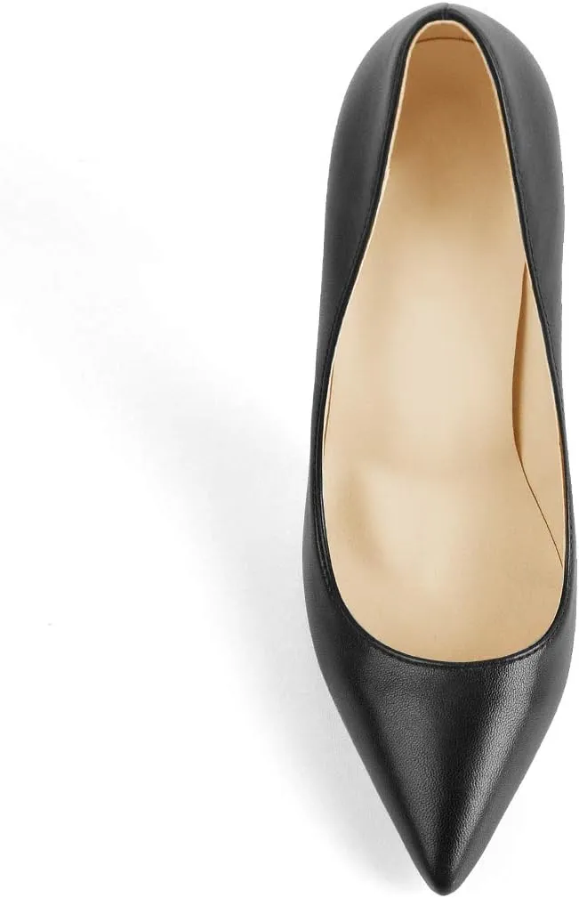 LISHAN Women's Sexy Pointed Toe Stiletto Pumps,Slip On Patent Leather High Heels,Wedding Dress Formal Shoes