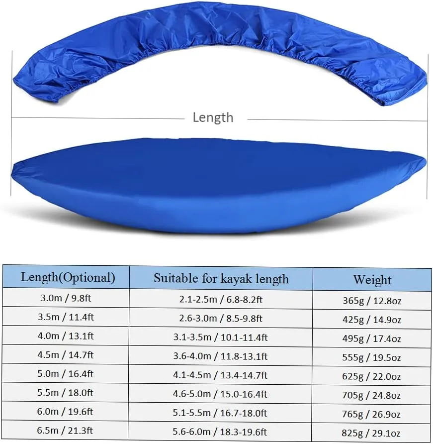 Lixada Kayak Cover Waterproof, Canoe Storage Dust Cover UV Protection Cover Shield for Outdoor Kayaking Fishing Boat Cover