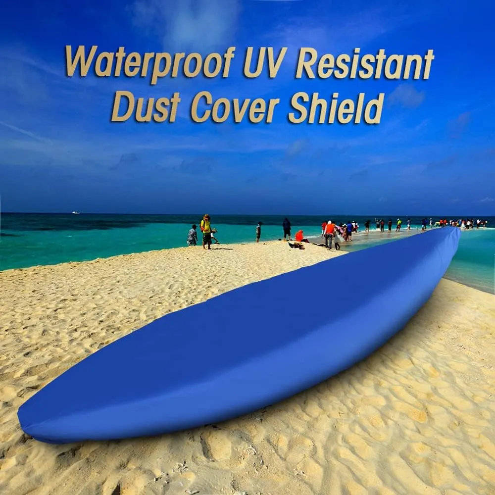 Lixada Kayak Cover Waterproof, Canoe Storage Dust Cover UV Protection Cover Shield for Outdoor Kayaking Fishing Boat Cover