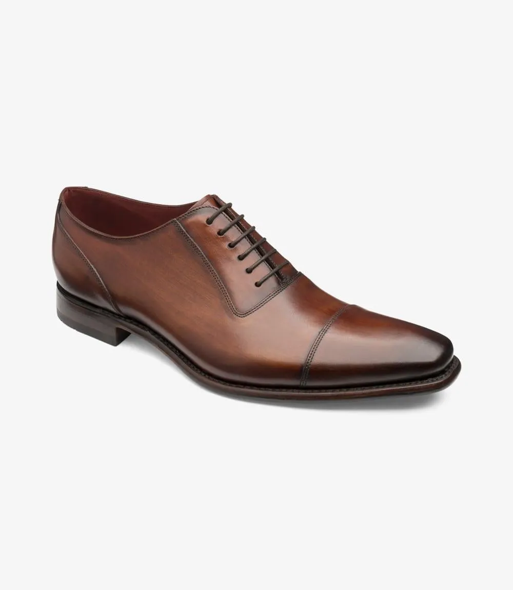 LOAKE LARCH CHESTNUT OXFORD TOE CAP RUBBER SOLE F-MEDIUM