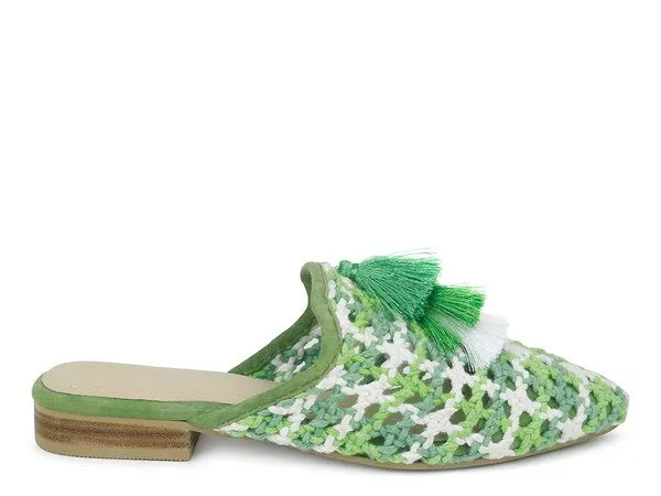 London Rag MARIANA Woven Flat Mules With Tassels