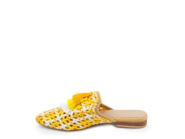 London Rag MARIANA Woven Flat Mules With Tassels