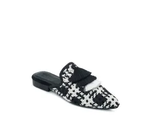 London Rag MARIANA Woven Flat Mules With Tassels