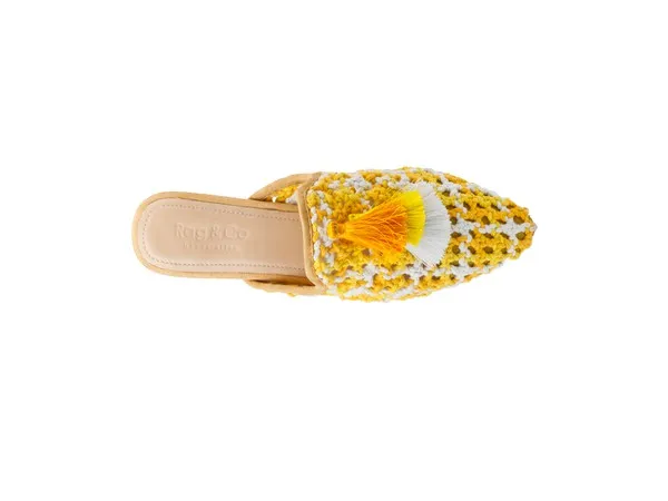 London Rag MARIANA Woven Flat Mules With Tassels