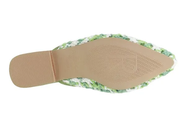 London Rag MARIANA Woven Flat Mules With Tassels