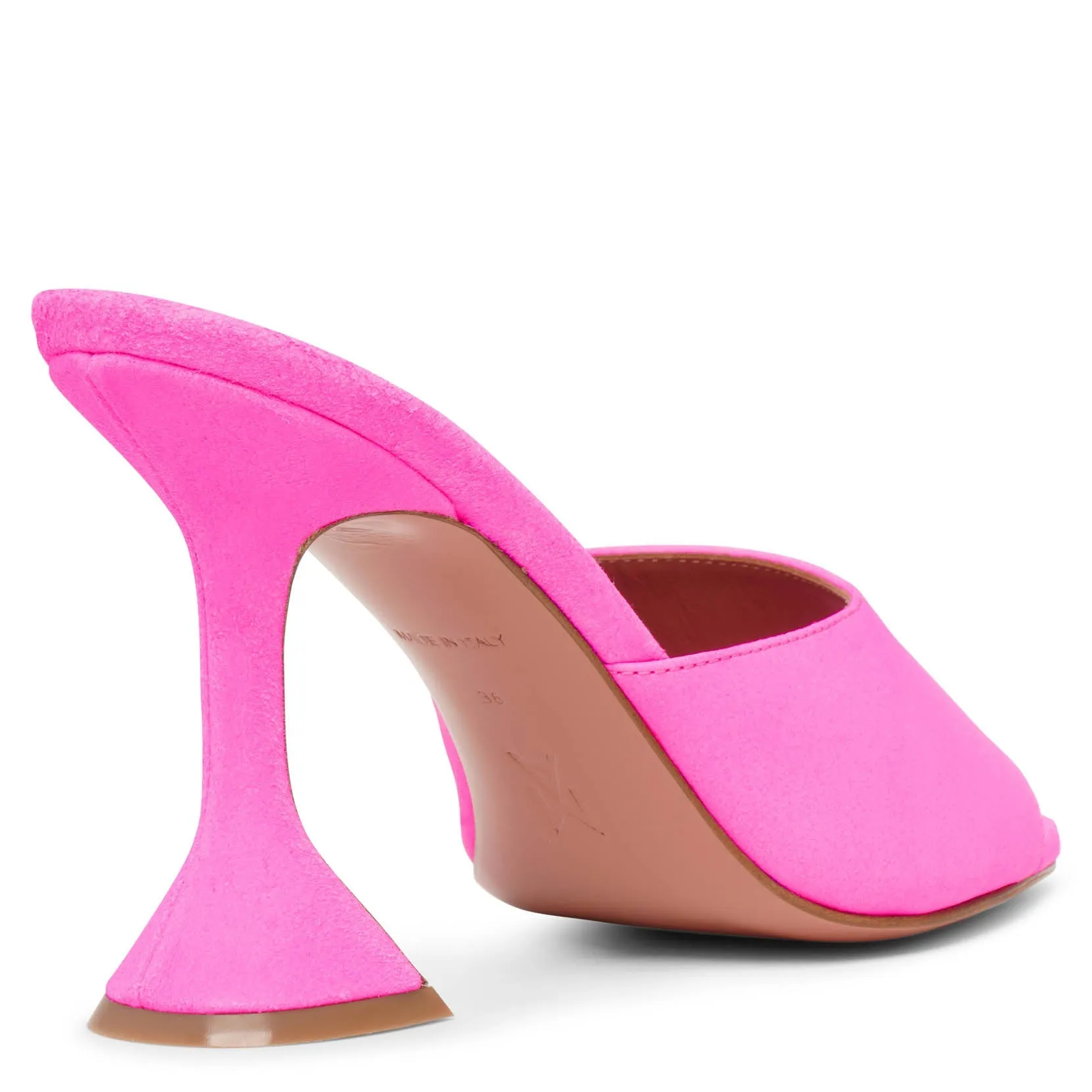 Lupita 95 pink suede mule sandals