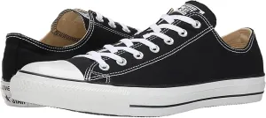 M9166 Converse All Star OX Black on White Men and Women