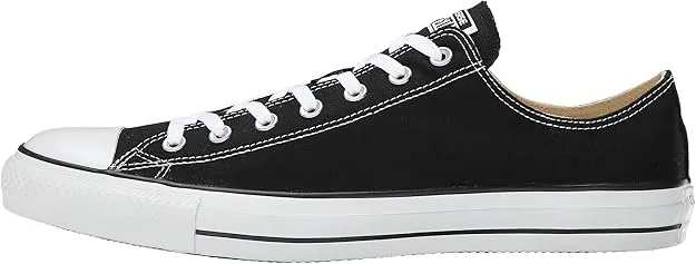 M9166 Converse All Star OX Black on White Men and Women