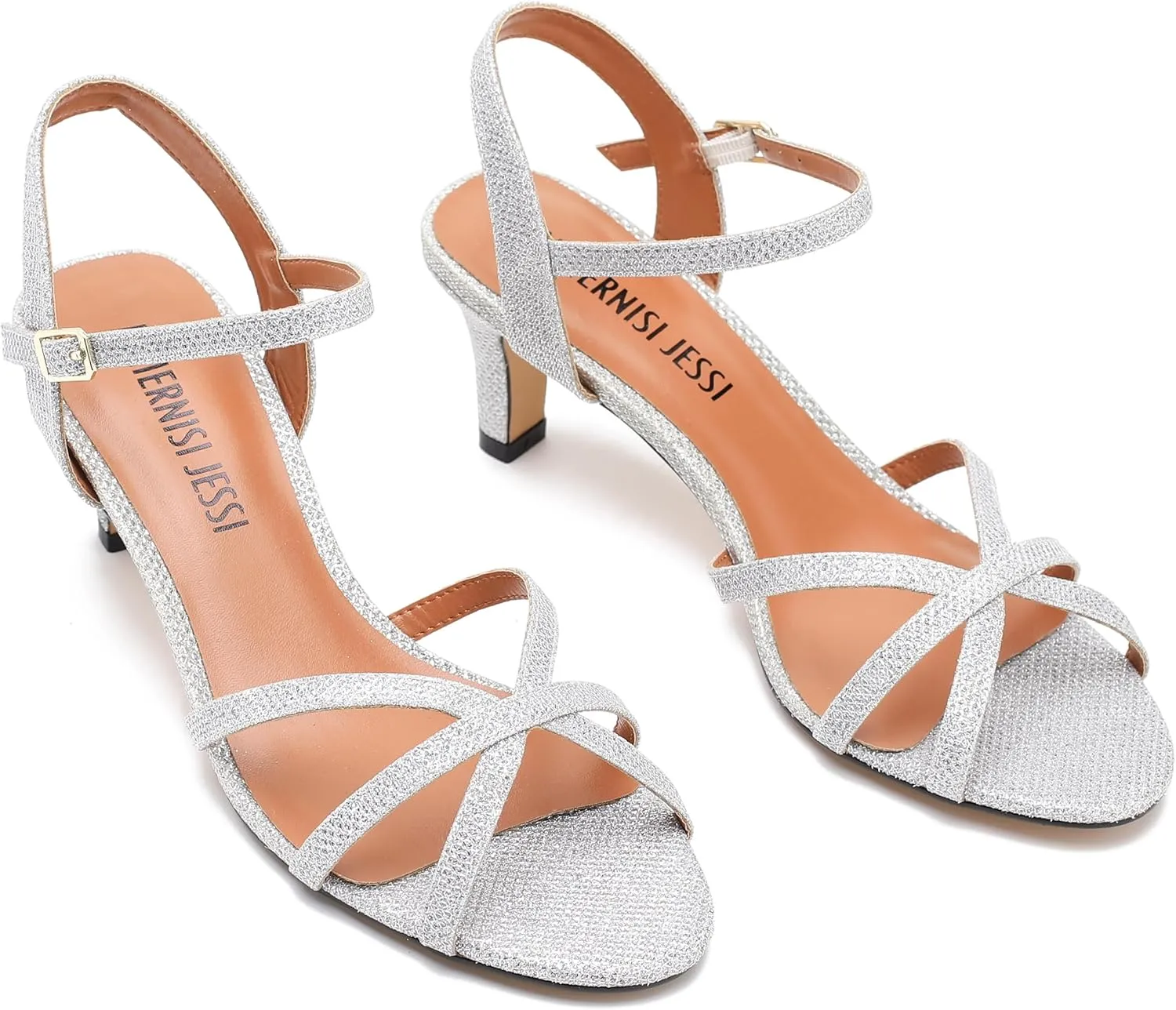 MAIERNISI JESSI Unisex Men's Women's Sandals Ankle Strap Cross Slingback Kitten Heel
