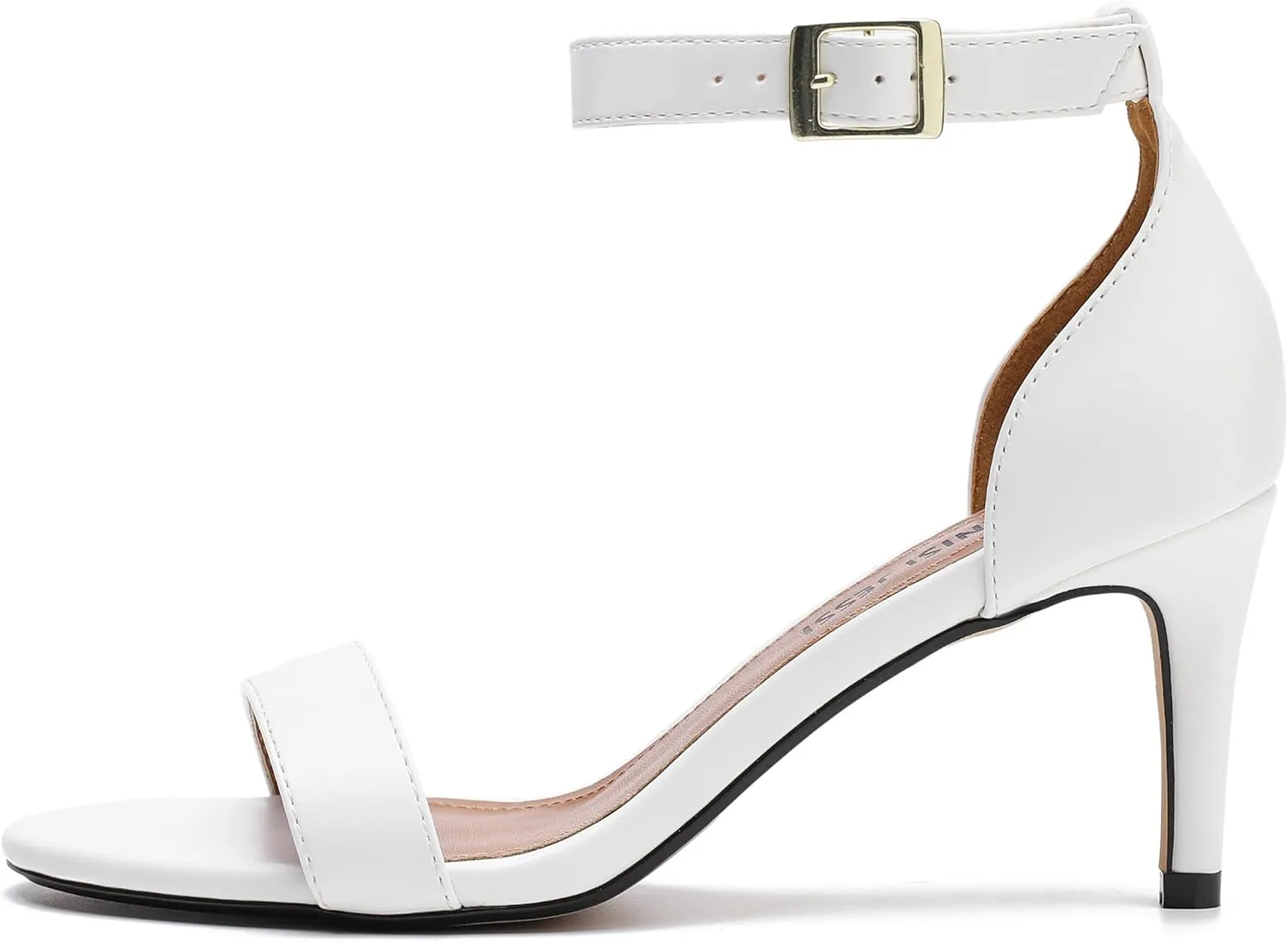 MAIERNISI JESSI Unisex Men's Women's Sandals Ankle Strap Kitten High Heel