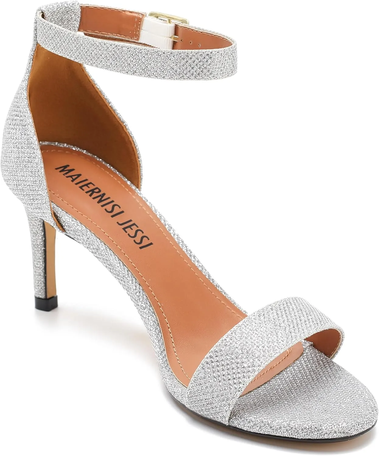 MAIERNISI JESSI Unisex Men's Women's Sandals Ankle Strap Kitten High Heel