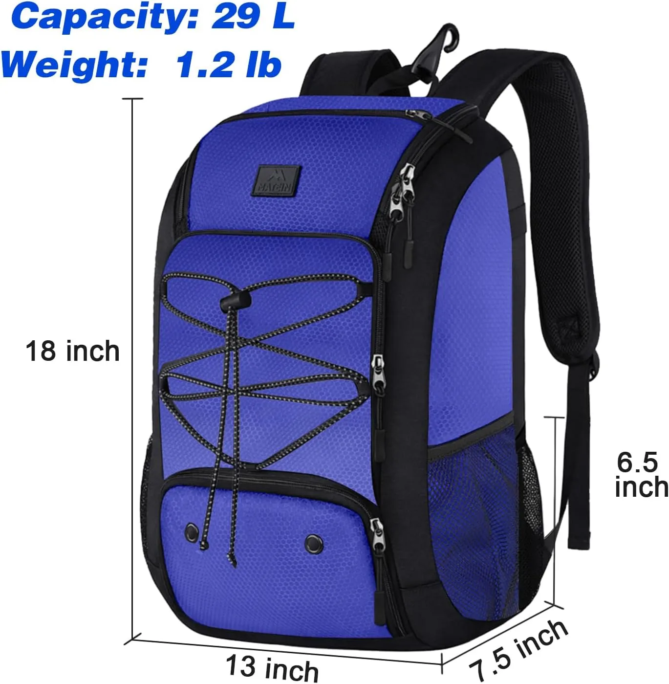 MATEIN Baseball Backpack, Softball Bat Bag with Shoes Compartment for Youth, Boys and Adult, Lightweight Baseball Bag with Fence Hook Hold TBall Bat, Batting Mitten, Helmet, Caps, Teeball Gear