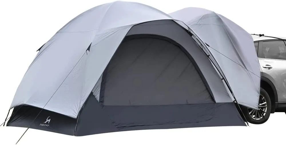 MC TOMOUNT SUV Tent 10ft*10ft*7ft Universal for SUV/CUV/Cars with Rainfly & 2 Doors for Camping Family Camping