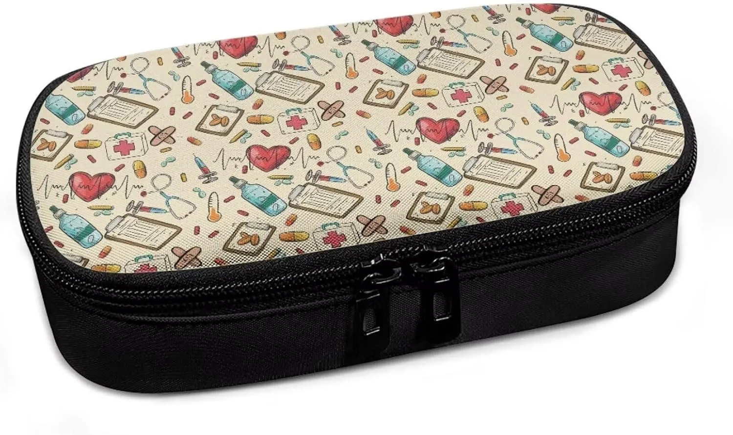 Medical Topics Insulin Pen Cooler Travel Case Insulin Bag for Insulin Pens and Diabetic Supplies Waterproof Package Friends Care Gift Pocket-Sized 7.87 x 4.13 x 1.97 Inch(Beige)